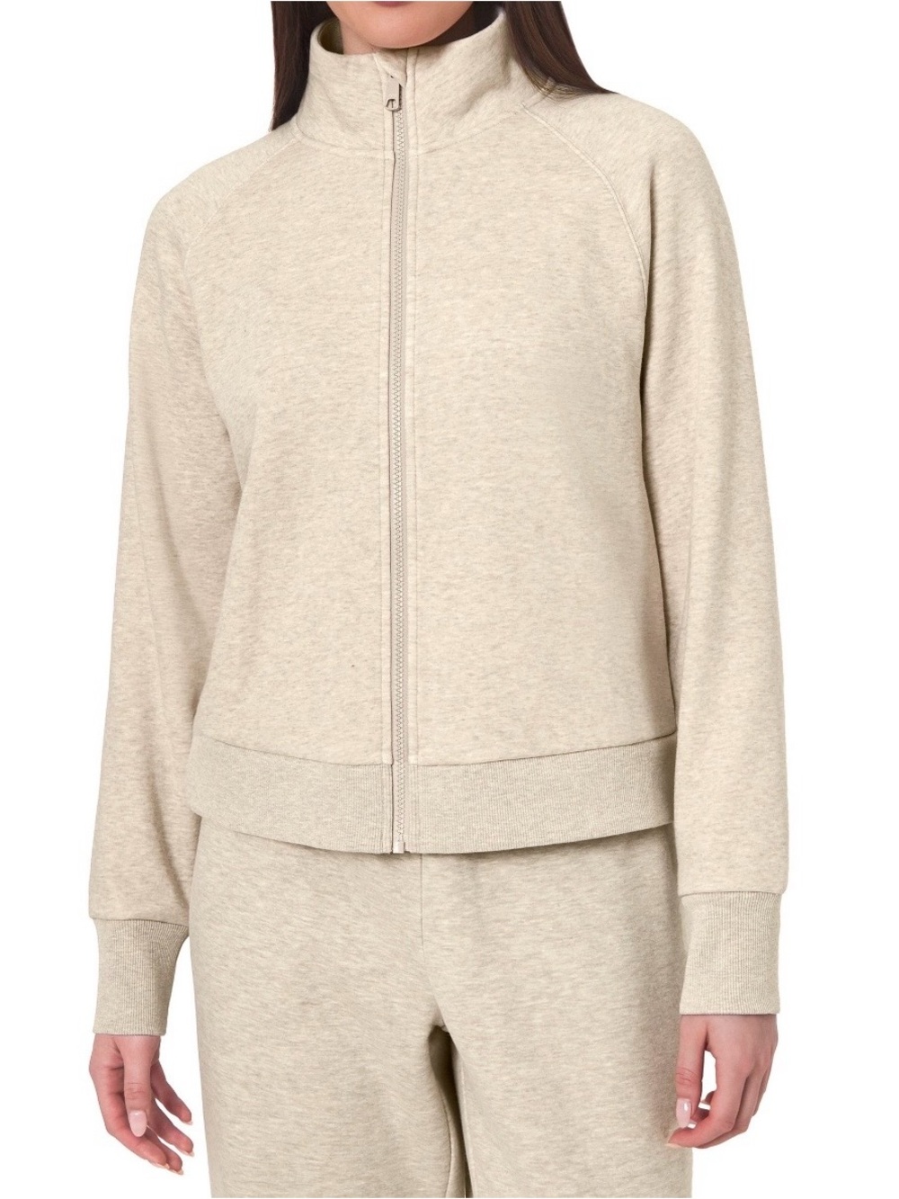 Mondetta Light Beige Full Fleece Zip Hoodie Size XXL